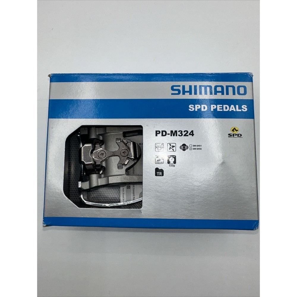 Shimano PD-M324 SPD Bike Pedals Hybrid Clipless Platform New in Box 29-14